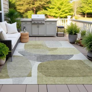 Piper Looms Chantille Blocks ACN2121 Fern Machine Washable Area Rug Outdoor Lifestyle Image Feature