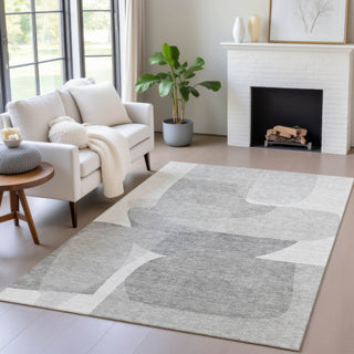 Piper Looms Chantille Blocks ACN2121 Linen Machine Washable Area Rug Lifestyle Image Feature