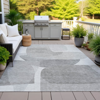 Piper Looms Chantille Blocks ACN2121 Linen Machine Washable Area Rug Outdoor Lifestyle Image Feature