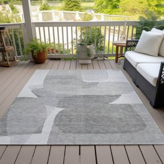 Piper Looms Chantille Blocks ACN2121 Linen Machine Washable Area Rug Outdoor Lifestyle Image Feature