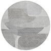 Piper Looms Chantille Blocks ACN2121 Linen Machine Washable Area Rug Round Main Image