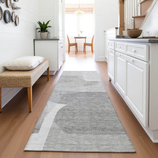 Piper Looms Chantille Blocks ACN2121 Linen Machine Washable Area Rug Runner Lifestyle Image Feature
