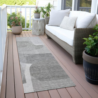 Piper Looms Chantille Blocks ACN2121 Linen Machine Washable Area Rug Runner Outdoor Lifestyle Image Feature
