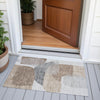 Piper Looms Chantille Blocks ACN2121 Mocha Machine Washable Area Rug Scatter Outdoor Lifestyle Image Feature