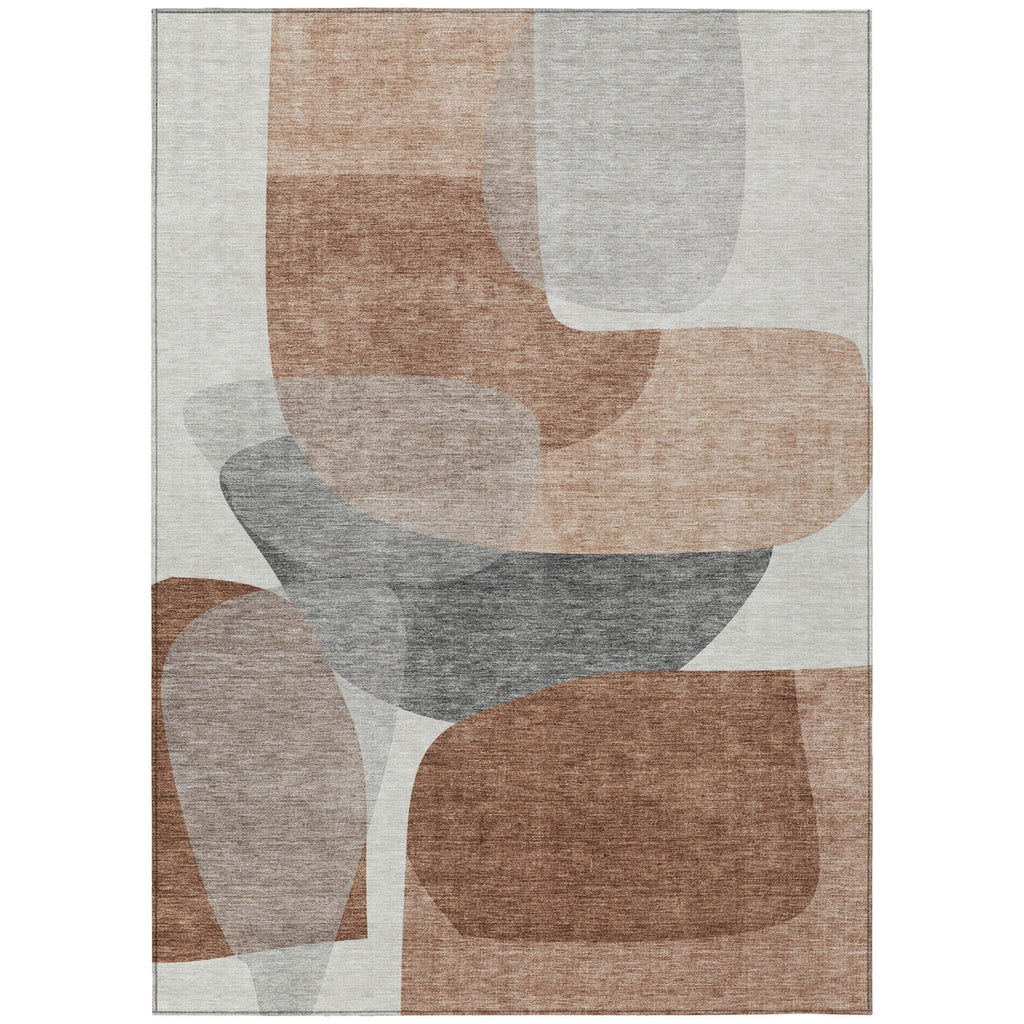Piper Looms Chantille Blocks ACN2121 Paprika Machine Washable Area Rug main image