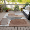 Piper Looms Chantille Blocks ACN2121 Paprika Machine Washable Area Rug Outdoor Lifestyle Image Feature