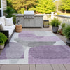Piper Looms Chantille Blocks ACN2121 Purple Machine Washable Area Rug Outdoor Lifestyle Image Feature
