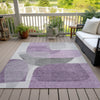 Piper Looms Chantille Blocks ACN2121 Purple Machine Washable Area Rug Outdoor Lifestyle Image Feature