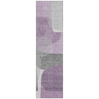 Piper Looms Chantille Blocks ACN2121 Purple Machine Washable Area Rug Runner Main Image
