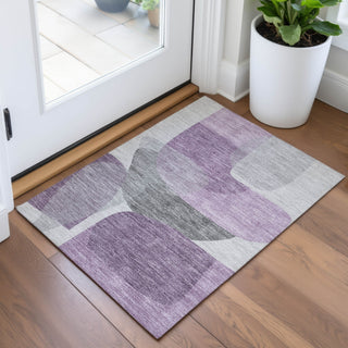 Piper Looms Chantille Blocks ACN2121 Purple Machine Washable Area Rug Scatter Lifestyle Image Feature