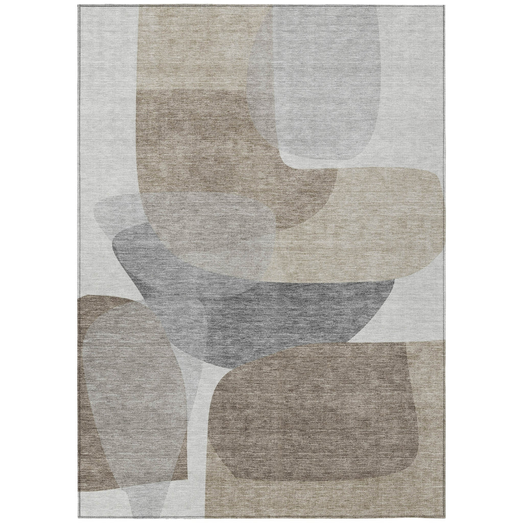 Piper Looms Chantille Blocks ACN2121 Taupe Machine Washable Area Rug main image