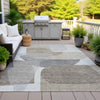 Piper Looms Chantille Blocks ACN2121 Taupe Machine Washable Area Rug Outdoor Lifestyle Image Feature