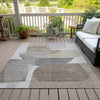 Piper Looms Chantille Blocks ACN2121 Taupe Machine Washable Area Rug Outdoor Lifestyle Image Feature