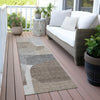 Piper Looms Chantille Blocks ACN2121 Taupe Machine Washable Area Rug Runner Outdoor Lifestyle Image Feature