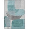 Piper Looms Chantille Blocks ACN2121 Teal Machine Washable Area Rug main image