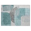 Piper Looms Chantille Blocks ACN2121 Teal Machine Washable Area Rug Scatter Main Image