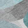 Piper Looms Chantille Blocks ACN2121 Teal Machine Washable Area Rug Swatch Image
