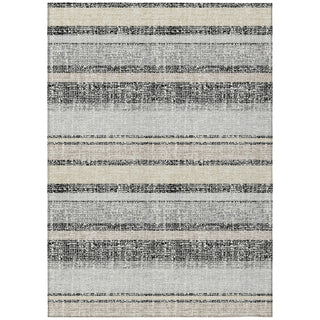 Piper Looms Chantille Stripes ACN2122 Black Machine Washable Area Rug main image