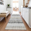 Piper Looms Chantille Stripes ACN2122 Black Machine Washable Area Rug Runner Lifestyle Image Feature