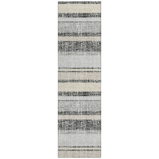 Piper Looms Chantille Stripes ACN2122 Black Machine Washable Area Rug Runner Main Image