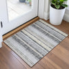 Piper Looms Chantille Stripes ACN2122 Black Machine Washable Area Rug Scatter Lifestyle Image Feature