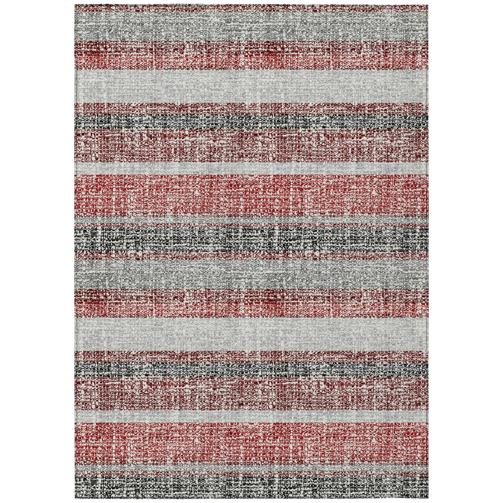 Piper Looms Chantille Stripes ACN2122 Burgundy Machine Washable Area Rug main image