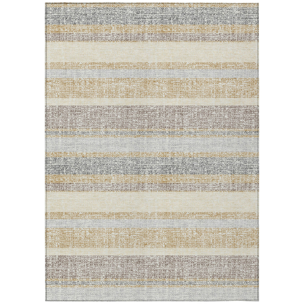 Piper Looms Chantille Stripes ACN2122 Gold Machine Washable Area Rug main image