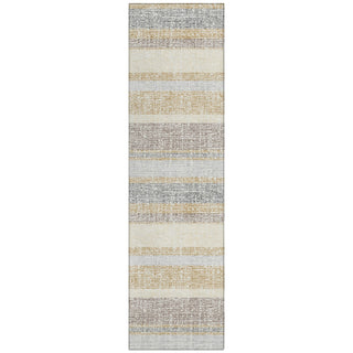 Piper Looms Chantille Stripes ACN2122 Gold Machine Washable Area Rug Runner Main Image