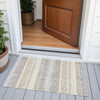 Piper Looms Chantille Stripes ACN2122 Gold Machine Washable Area Rug Scatter Outdoor Lifestyle Image Feature