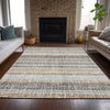 Piper Looms Chantille Stripes ACN2122 Gray Machine Washable Area Rug Lifestyle Image Feature