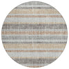 Piper Looms Chantille Stripes ACN2122 Gray Machine Washable Area Rug Round Main Image