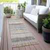 Piper Looms Chantille Stripes ACN2122 Gray Machine Washable Area Rug Runner Outdoor Lifestyle Image Feature