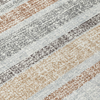Piper Looms Chantille Stripes ACN2122 Gray Machine Washable Area Rug Swatch Image