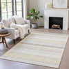Piper Looms Chantille Stripes ACN2122 Ivory Machine Washable Area Rug Lifestyle Image Feature