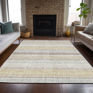 Piper Looms Chantille Stripes ACN2122 Ivory Machine Washable Area Rug Lifestyle Image Feature