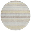 Piper Looms Chantille Stripes ACN2122 Ivory Machine Washable Area Rug Round Main Image