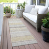 Piper Looms Chantille Stripes ACN2122 Ivory Machine Washable Area Rug Runner Outdoor Lifestyle Image Feature
