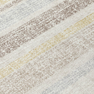 Piper Looms Chantille Stripes ACN2122 Ivory Machine Washable Area Rug Swatch Image
