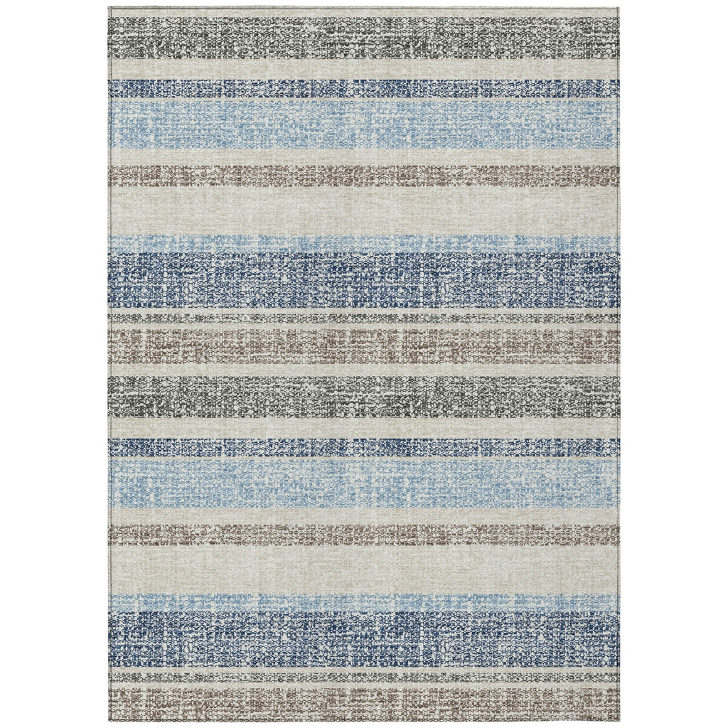 Piper Looms Chantille Stripes ACN2122 Navy Machine Washable Area Rug main image