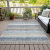 Piper Looms Chantille Stripes ACN2122 Navy Machine Washable Area Rug Outdoor Lifestyle Image Feature