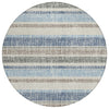 Piper Looms Chantille Stripes ACN2122 Navy Machine Washable Area Rug Round Main Image