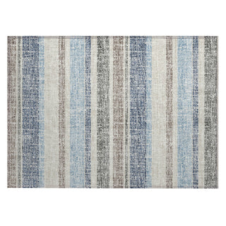 Piper Looms Chantille Stripes ACN2122 Navy Machine Washable Area Rug Scatter Main Image