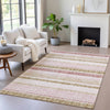 Piper Looms Chantille Stripes ACN2122 Pink Machine Washable Area Rug Lifestyle Image Feature