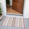Piper Looms Chantille Stripes ACN2122 Pink Machine Washable Area Rug Scatter Outdoor Lifestyle Image Feature