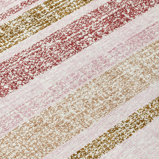 Piper Looms Chantille Stripes ACN2122 Pink Machine Washable Area Rug Swatch Image