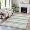 Piper Looms Chantille Stripes ACN2122 Seafoam Machine Washable Area Rug Lifestyle Image Feature