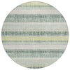 Piper Looms Chantille Stripes ACN2122 Seafoam Machine Washable Area Rug Round Main Image