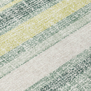 Piper Looms Chantille Stripes ACN2122 Seafoam Machine Washable Area Rug Swatch Image