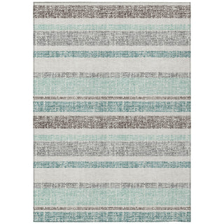 Piper Looms Chantille Stripes ACN2122 Teal Machine Washable Area Rug main image