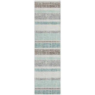 Piper Looms Chantille Stripes ACN2122 Teal Machine Washable Area Rug Runner Main Image